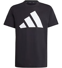 adidas Performance T-shirt - J BL Tee 160 - Svart/Vit m. Logo
