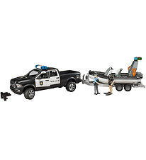 Bruder Poltibil - RAM 2500 w. Trailer, Boat, Light/Sound... - 02