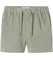 Lil' Atelier Shorts - Musselin - NmmJanu - Seegras