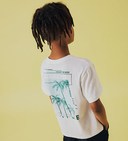 Name It T-shirt - NkmHirlan - Lucent White m. Tryck