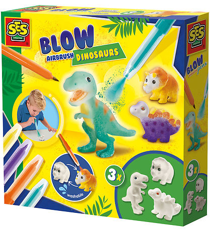 SES Creative Creation Set - Blow Pens - Dinosaurs