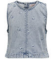 Kids Only Top - KogFreja - Light Blue Denim/Butterfly