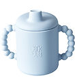 Jack o Juno Cup w. Spout Lid - Silicone - Bubble - Pale Blue