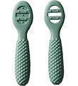Jack o Juno Baby Spoons - Silicone - 2-Pack - Bubble - Sage