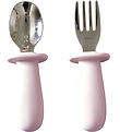 Jack o Juno Cutlery - Silicone/Stainless Steel - Light Pink