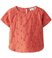 Name It T-Shirt - NmfVioleta - Gekruid Coral m. Borduurwerk Angl