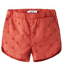 Name It Shorts - NmfVioleta - Gekruid Coral m. Borduurwerk Angla