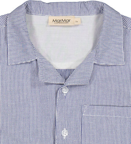 MarMar Overhemd - Neem - Navy Stripe
