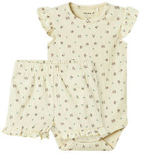 Name It Bodysuit s/s - Romper/Shorts - NbfJannis - Gebleekt zand