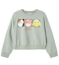 Name It Sweatshirt - NkfMomira - Squishmallows - Aqua Grå