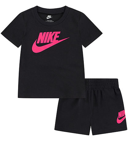 Nike Shortsset - T-shirt/Shorts - Hyper Rosa/Black