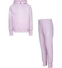 Nike Sweatset - Cardigan/Sweatpants - Rosa Skum