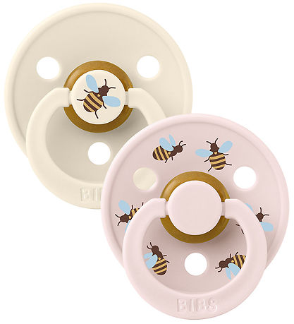 BIBS Colour Schnuller - Gr. 2 - 2er-Pack - Rund - Ivory Mix