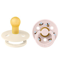 BIBS Colour Pacifiers - Size 1 - 2-Pack - Round - Ivory Mix