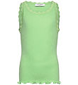 Rosemunde Top - Rib - Modal/Cotton - Balta - Pistachio Green
