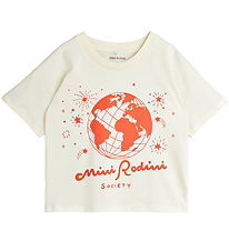 Mini Rodini T-skjorte - Samfunn - Offwhite/Rød