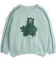 Mini Rodini Sweatshirt - Camp Rodini - Light Green w. Wild Anima
