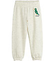Mini Rodini Sweatpants - Cream Melange w. Bird