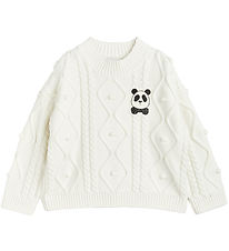Mini Rodini Blouse - Knitted - Offwhite w. Panda