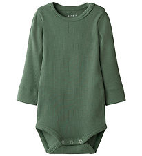 Name It Romper l/s - Rib - NbmHunter - Dark Bos