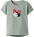 Name It T-Shirt - NmfVix - Aqua Grijs/Ladybird