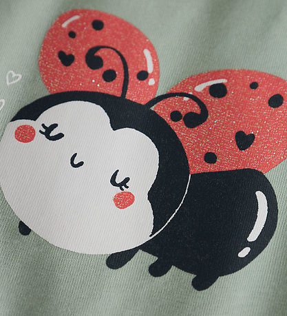 Name It T-Shirt - NmfVix - Aqua Grijs/Ladybird
