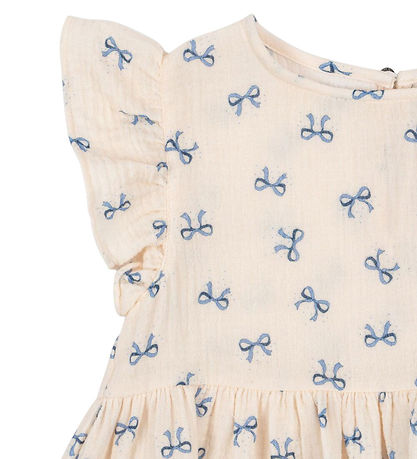 Top Konges Sløjd - Mousseline - Coco - Bow Bleu