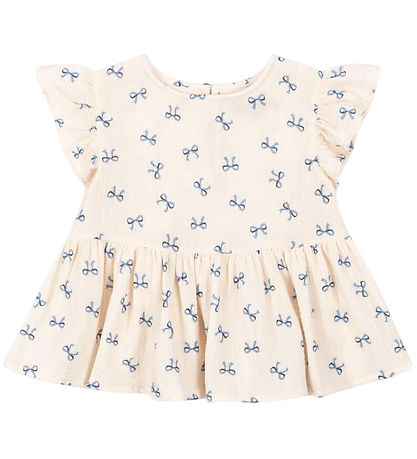 Top Konges Sløjd - Mousseline - Coco - Bow Bleu