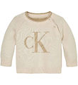 Calvin Klein Blouse - Knitted - Floffy Logo - Whitecap Gray