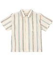 Konges Sløjd Shirt s/s - Vincent - Antique White w. Stripes