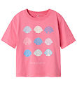Name It T-shirt - NmfJassa - Aurora Pink w. Seashells