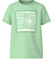 T-Shirt Name It - NkmVux - Honeydew/Square Plage