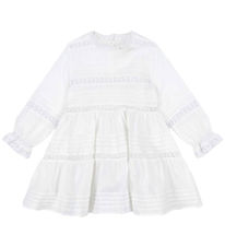 Konges Sløjd Kleid - Optik White m. Spitze