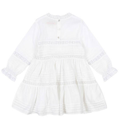 Konges Sløjd Kleid - Optik White m. Spitze