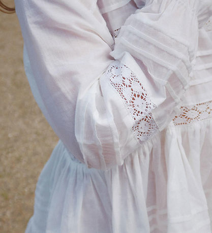 Konges Sløjd Kleid - Optik White m. Spitze