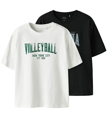 Name It T-shirt - NkmValix - 2-Pack - Bright White/Black