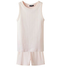 LMTD Pyjamas - NlfNomina - Shorts/Linne - Rosa Marshmallow