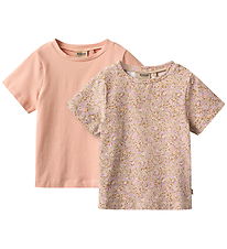 Wheat T-shirt - 2-Pack - Manna - Lilac Flower Meadow