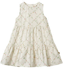 Wheat Dress - Luise - Ivory Checked Flowers