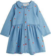 Mini Rodini Klänning - Denim - Blå m. Hjärtan