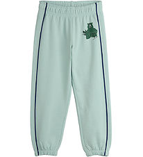 Mini Rodini Sweatpants - Light Green w. Wild Animals