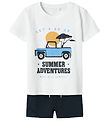 Name It Shorts Set - Shorts/T-shirt - NmmJaspen - Lucent White