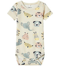 Name It Romper s/s - Rib - NbnOsummer - Peyote Melange