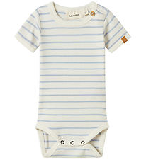 Lil' Atelier Romper s/s - NbmGeo - Zen Blue