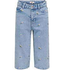 Kids Only Shorts - KogCobain - Light Blue Denim/Flower Embroid