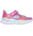 Skechers Schuhe m. Lichter - Wellenförmige Balken - Pink/Multi
