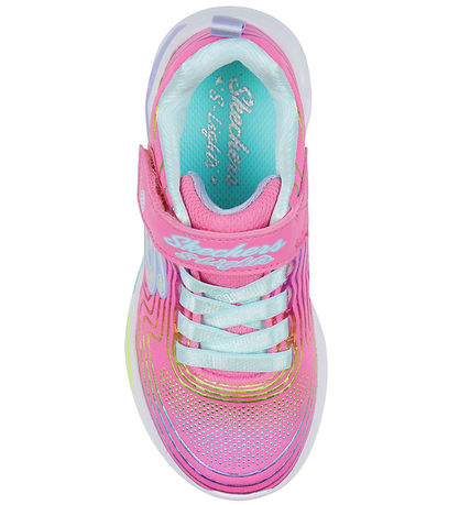 Skechers Shoes w. Lights - Wavy Beams - Pink/Multi