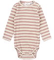 The New Siblings Bodysuit l/s - Rib - TnsbFro - Adobe Rose Strip