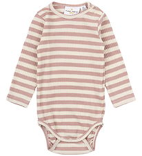 The New Siblings Romper l/s - Rib - TnsbFro - Adobe Rose Striped