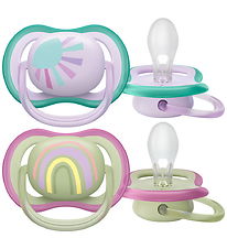 Philips Avent Pacifiers - 2-Pack - Ultra Air - Green/Purple w. P